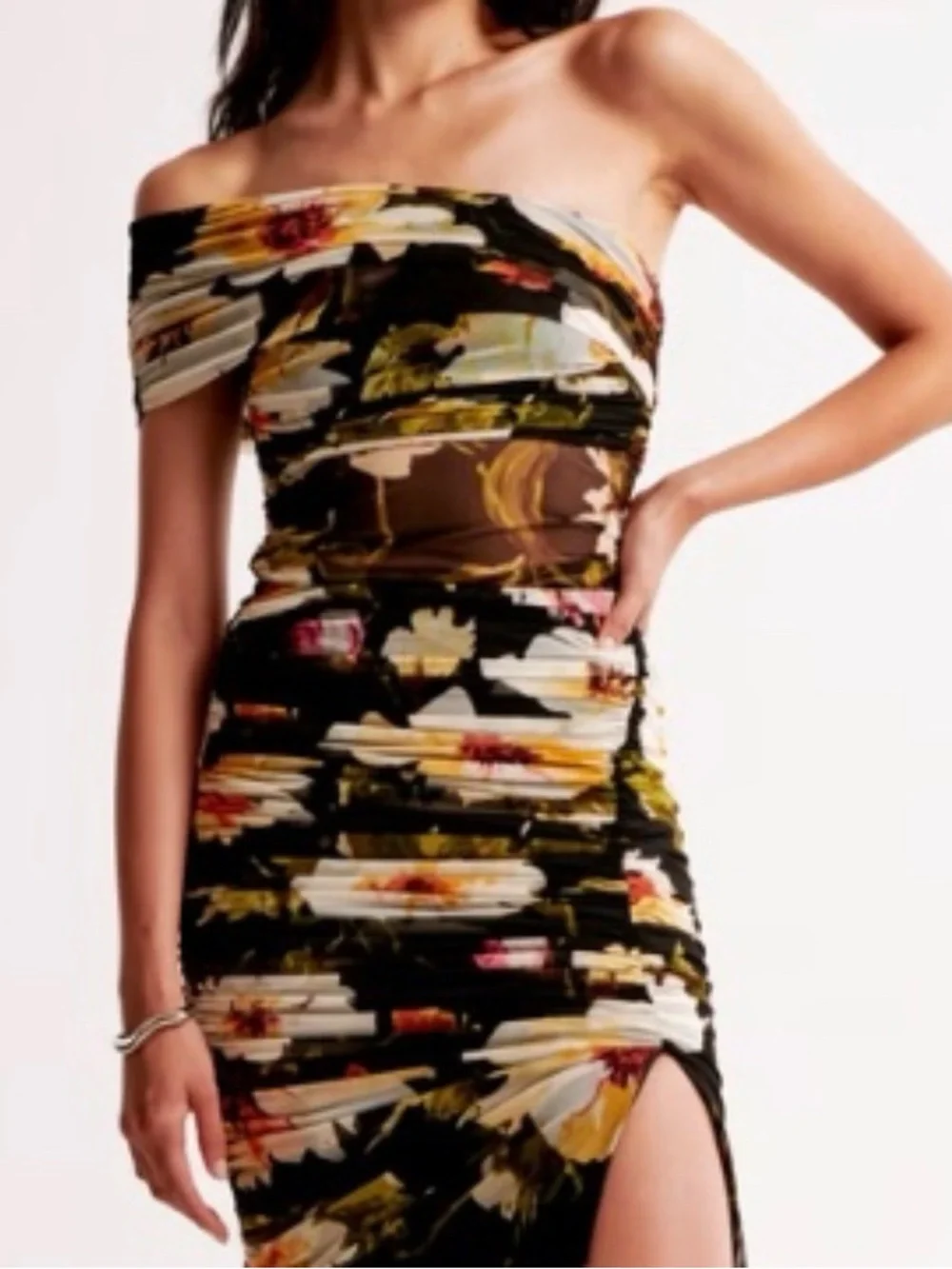 NWOT Abercrombie Mesh Floral Maxi